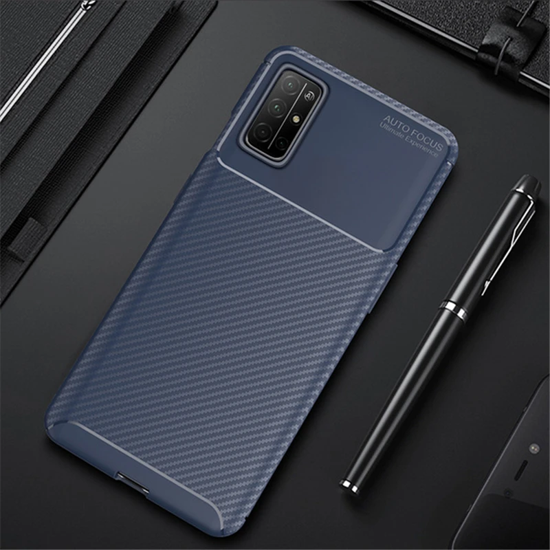 

New Carbon Brushed Case For Huawei Honor 30S Cover Shockproof Slim Soft Silicone Cases For Huawei Honor 30S Fiber Cover Wolfsay
