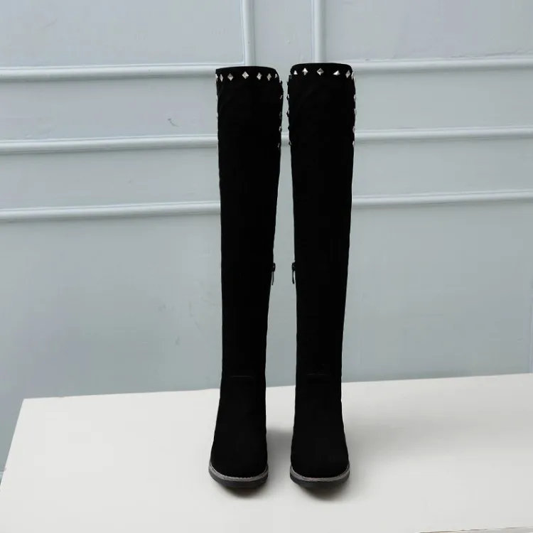 Big Size 9 10 11 12 thigh high boots knee over the women ladies shoes woman winter | Обувь