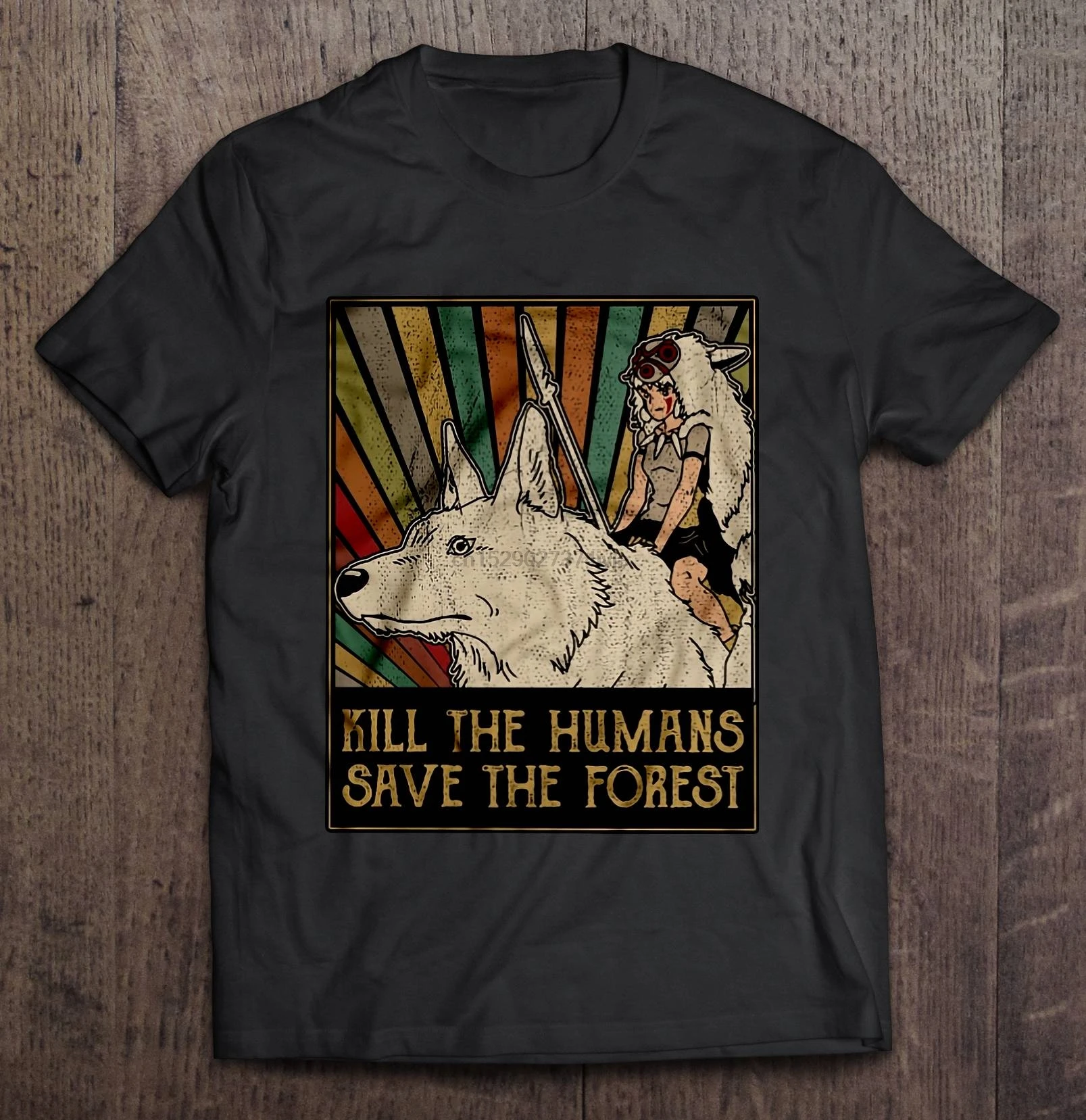 Мужская забавная футболка модная Kill The Humans Save лесная Принцесса Мононоке