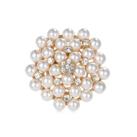 fashion rhinestone brooch pin gold pearl brooches office pins trendy jewelry accesorries scarf gold brooches for women gift new