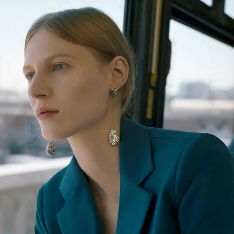 Женские Висячие серьги Yhpup модные брендовые из цинкового сплава со СТРАЗА на