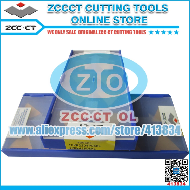 10 шт. TPKN2204PDSKL YBC301 TPKN 2204PDSKL ZCCCT вставки карбида cnc фрезерные Вставки Резак для