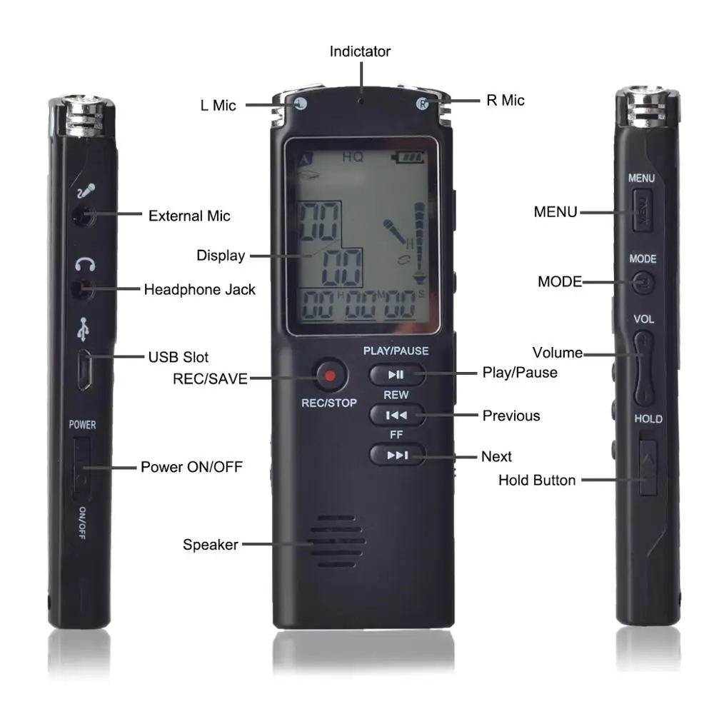 Savetek USB ручка 8 ГБ 16 32 цифровой Аудио Диктофон с голосовой активацией Mp3 плеер