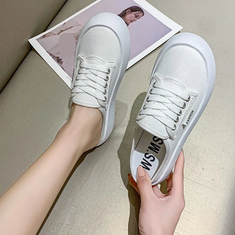 

Shoes For Girls Cover Toe Ladies' Slippers Platform Low Slipers Women Luxury Slides Cute Summer 2021 Flat Designer Cotton Fabric