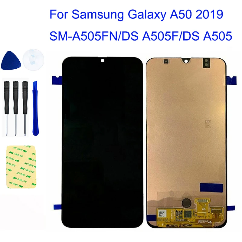 

LCD For Samsung A50 2019 A505 A505F A505FN/DS LCD Display Screen Panel Touch Screen Digitizer Sensor Glass Assembly Replacement
