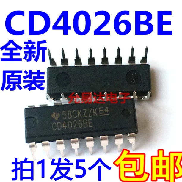 

Mxy 10PCS CD4026 CD4026BE 4026 IC CMOS Counters Decade/Divider DIP-16