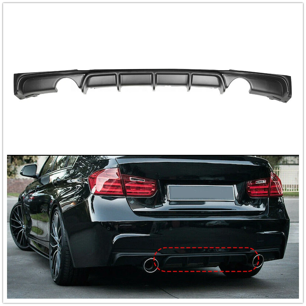 Для BMW F30 3 серии 2012-2018 M Sport Tech диффузор заднего бампера губа матовый черный