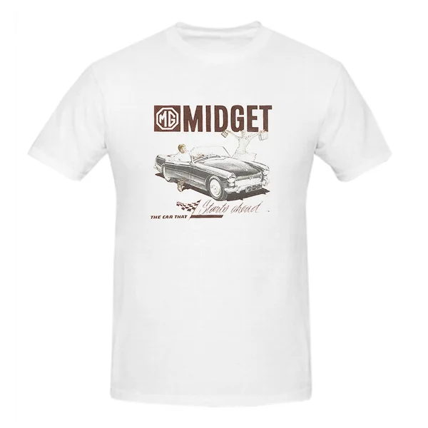 

MG Midget Retro Advert British Classic Sportscar Natural Men T-Shirt