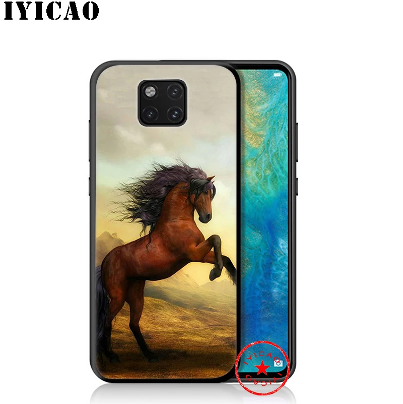IYICAO Horse Cool Running мягкий чехол для huawei P30 P20 P10 P9 P8 2017 2016 2015 P Smart Z Plus 2019 mate 20 10 Lite Pro Mini |