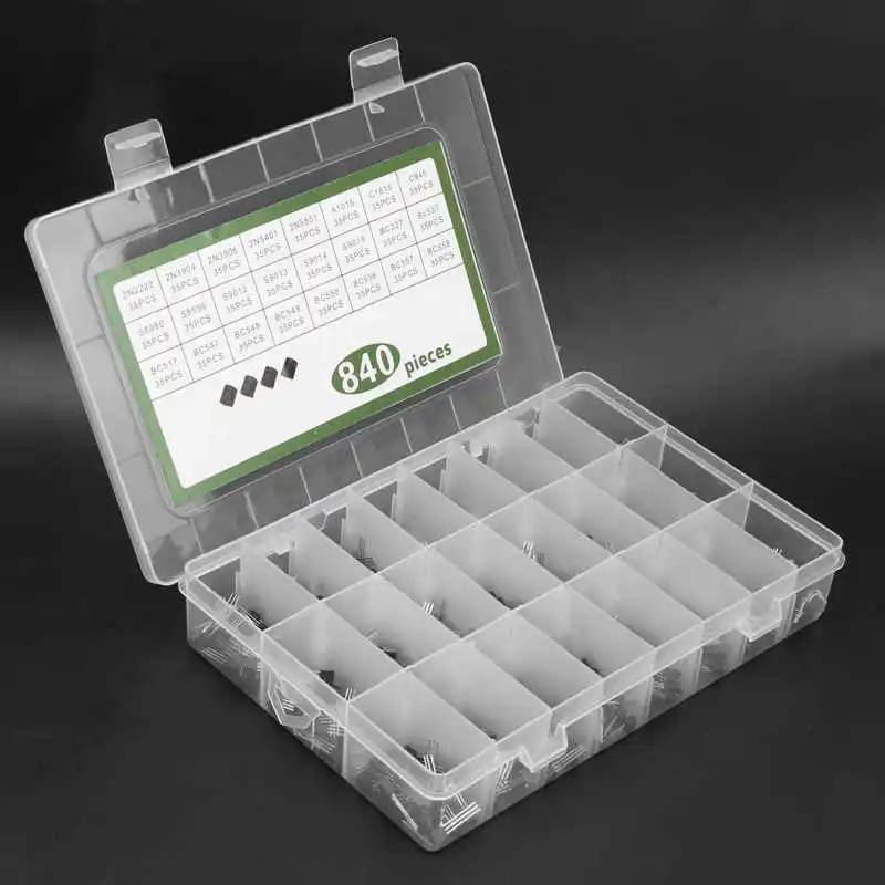 

Power Transistor Kit 24 Sizes Easy To Use Triode Transistor Durable for Factories for Engineers for College Students for