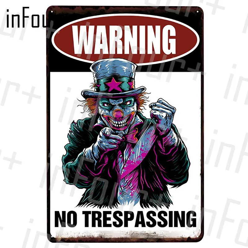 Металлическая пластина зомби Оловянная табличка металлический винтажный декор