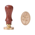 Воск, искусственный рисунок, Ретро винтажный штамп для запечатывания, деревянная ручка для самодельных свадебных конвертов, бумажных открыток, скрапбукинга