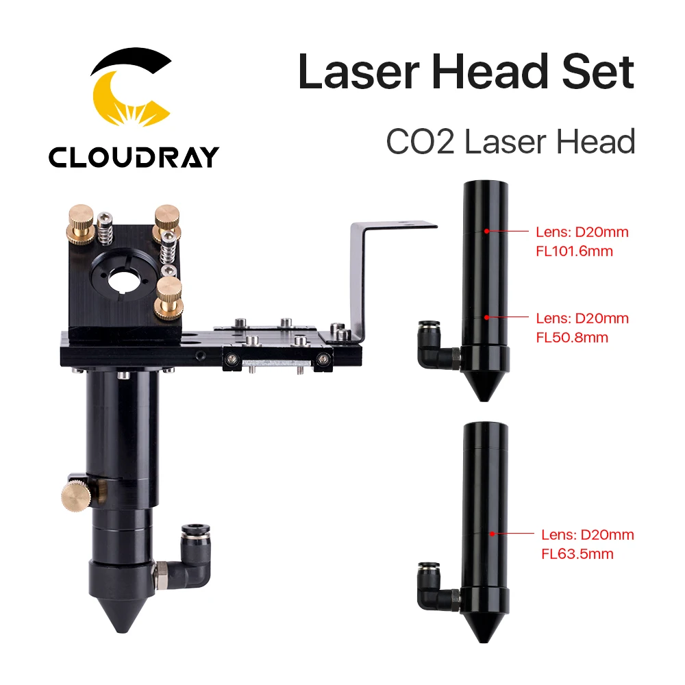 Новая лазерная головка Cloudray серии CO2 E с объективом D20mm FL50.8 & 63 5 101 6 зеркало 25 мм для