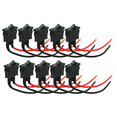 DC12V 5A I/O ВКЛ ВЫКЛ SPST оснастки в кулисный переключатель 10 шт. для автомобиля Авто