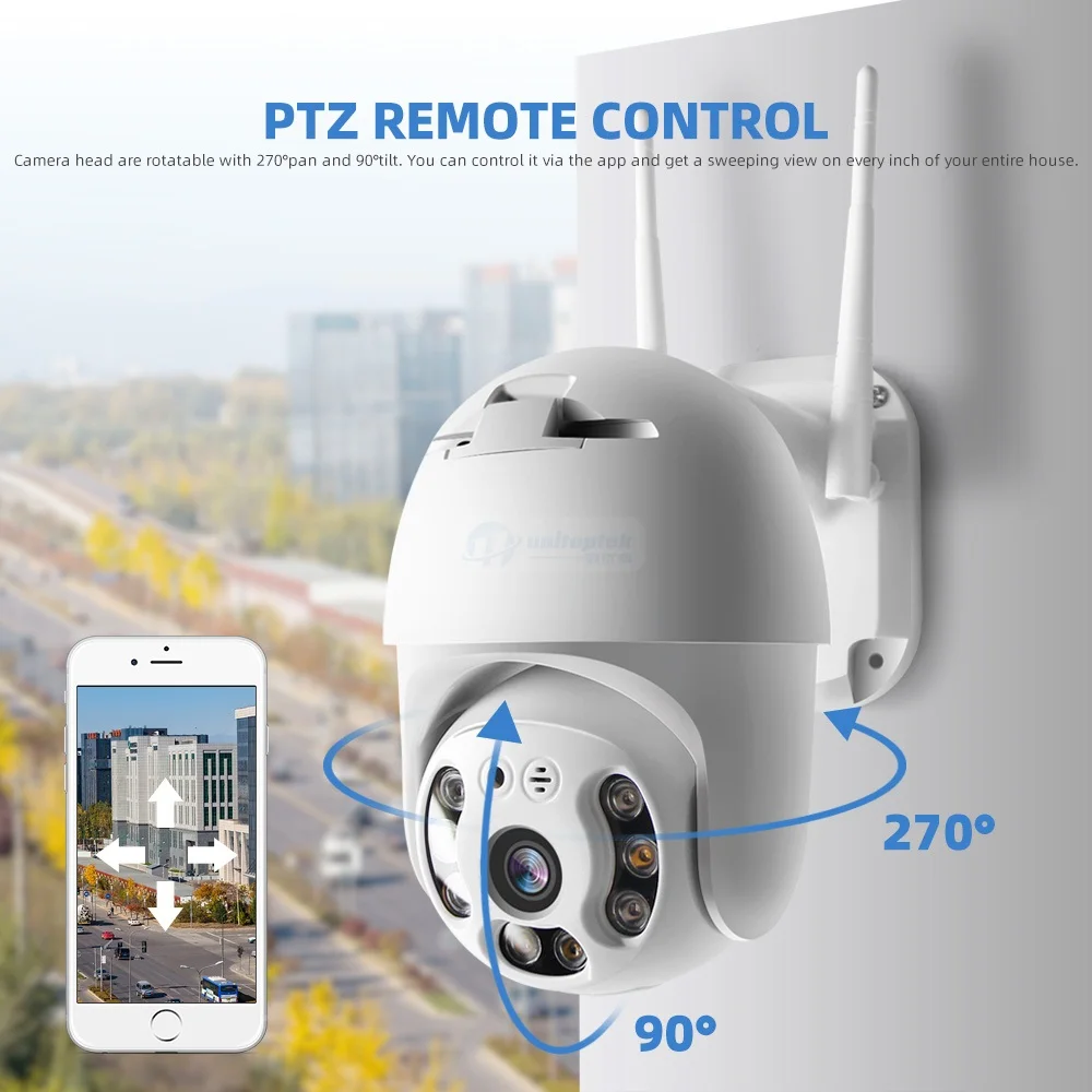 Беспроводной WI-FI PTZ IP Камера на открытом воздухе 1080P гуманоид обнаружения купол Камера ONVIF 2-полосная аудио ИК возможностью погружения на глубину до 30 м полный Цвет Ночное видение iCsee