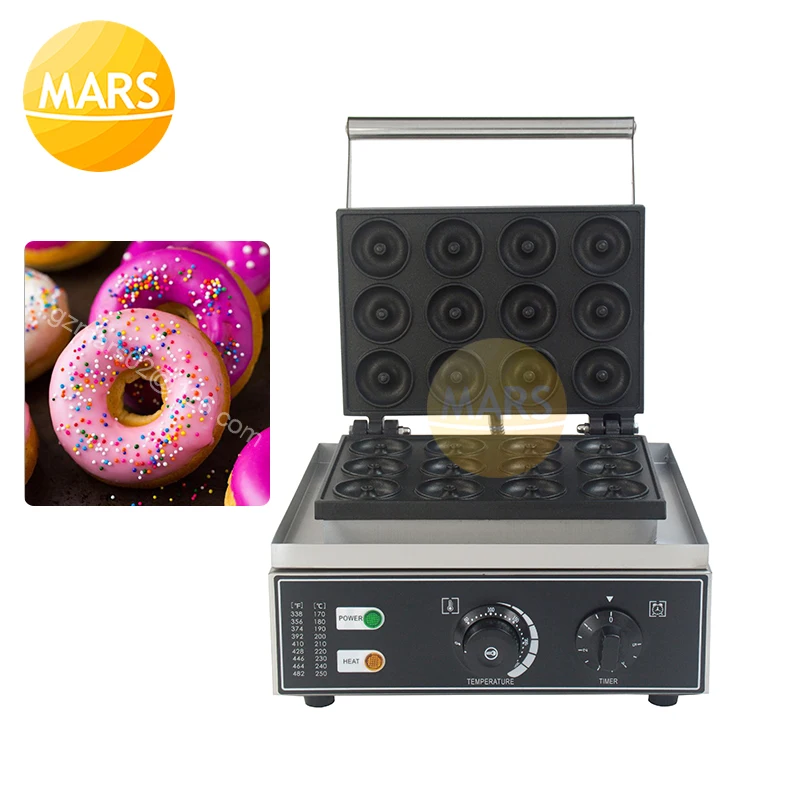 

12 Holes Donut Maker Doughnut Machine Party Dessert Bakeware Electric Baking Pan Non-stick Donut Waffle Cake Oven Toaster