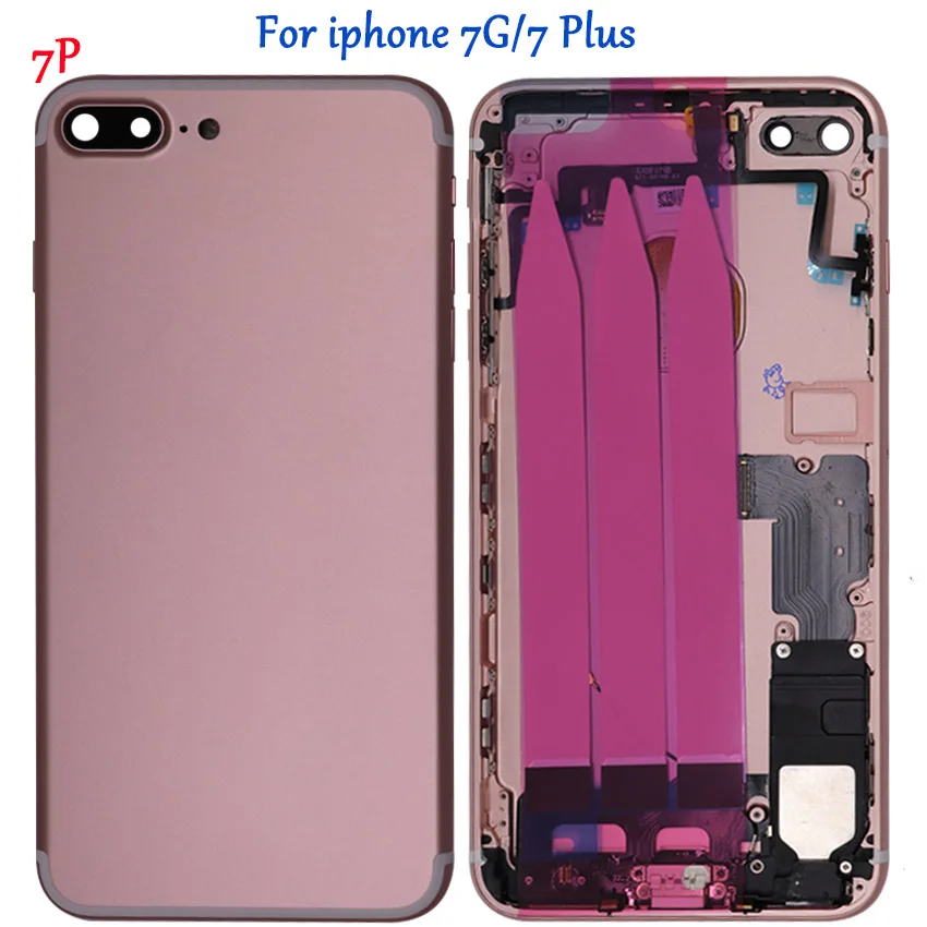 Чехол с полным корпусом для iphone 7 7G Plus P батарея задняя крышка Дверь + средняя рамка