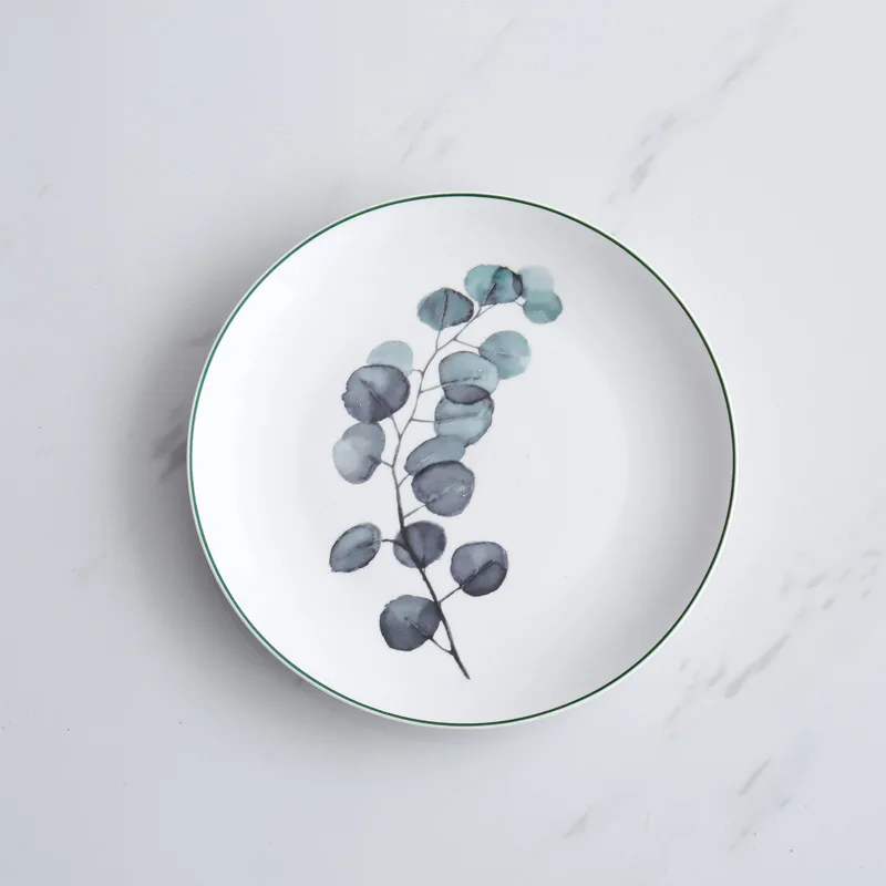 LEKOCH благодарности и отзывы Зеленый завод керамика 8 дюймов тарелка простая для