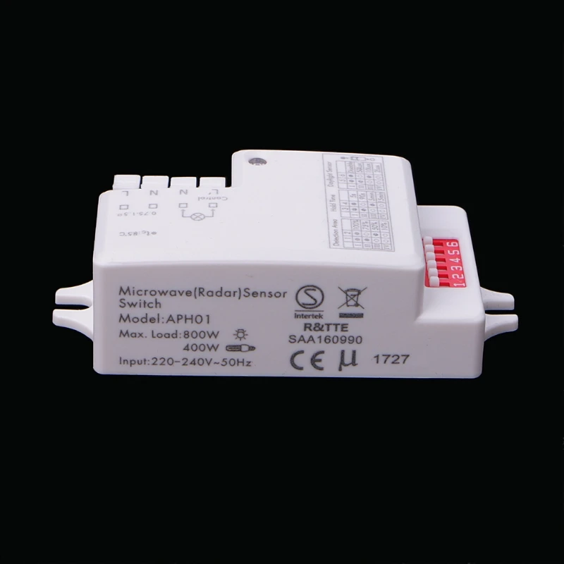 AC 220 V-240 V 50Hz микроволновый датчик переключатель детектор движения тела для дома