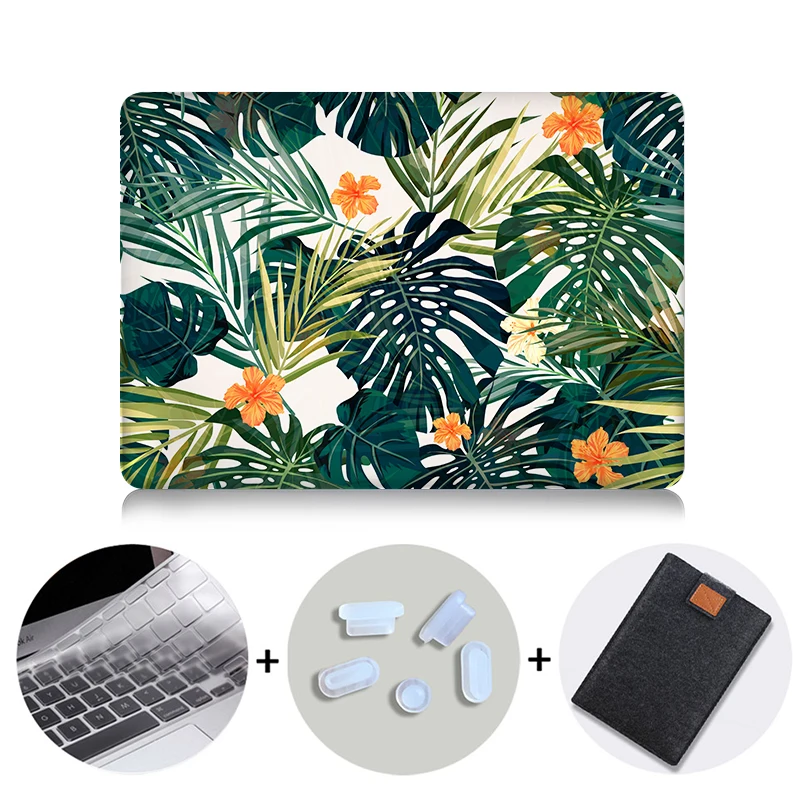 MTT чехол для ноутбука Macbook Pro retina 13 15 с сенсорной панелью тропические растения чехол для macbook Air 11 13 12 дюймов Funda - Цвет: MB09
