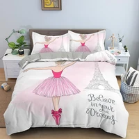 dancing girl duvet cover ballet girls bedding set bed linen home textile bedclothes soft bed set queenking size for kids