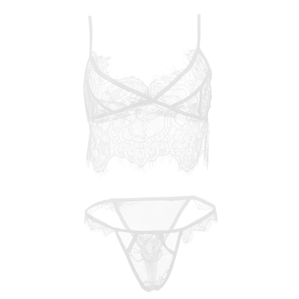 Сексуальный комплект нижнего белья для женщин цветочный кружевной комбидресс