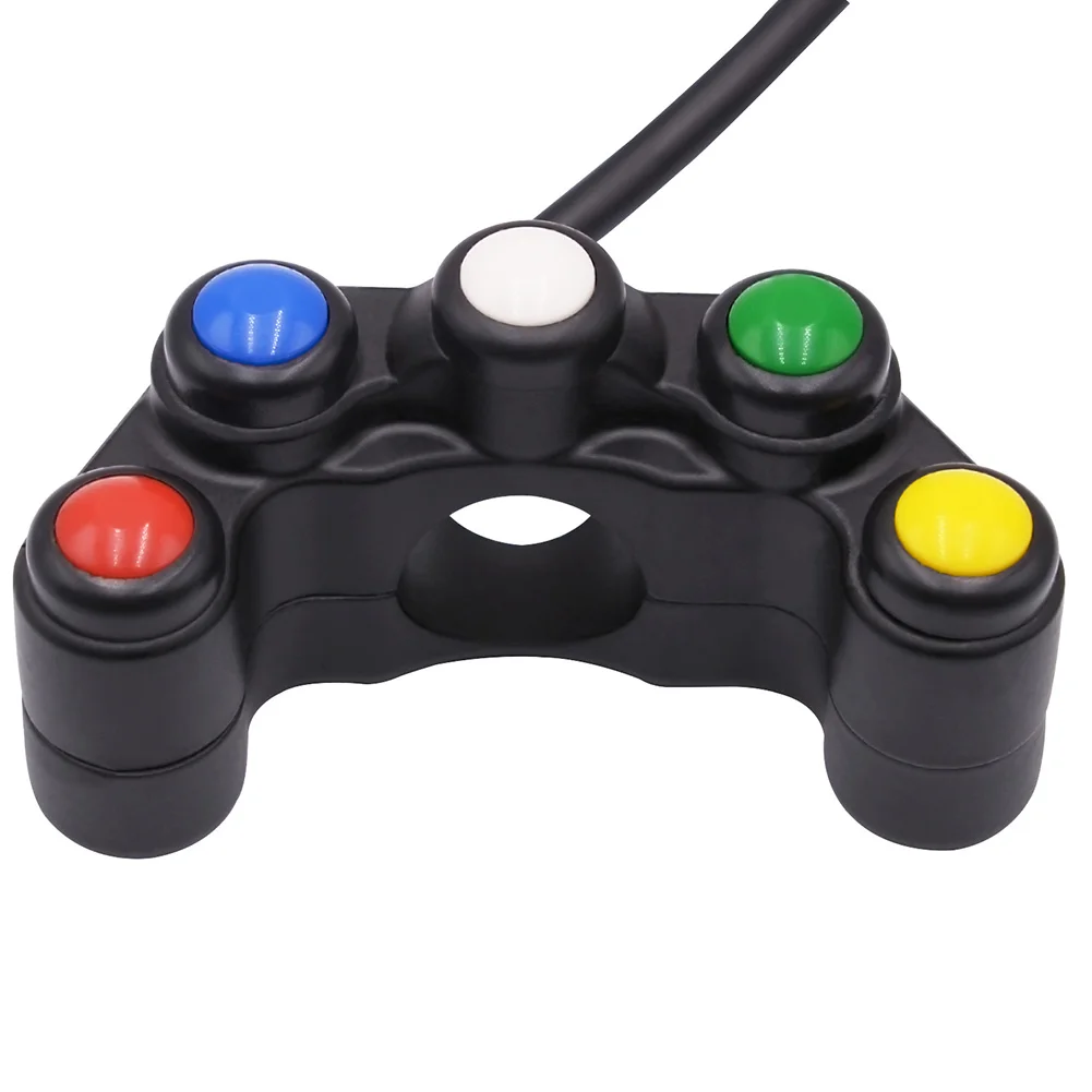 

Motorcycle Switch 22mm 7/8 Handlebar 5 Button Array Switch for ATV Electric Bike Motorcycle Moto Trail Headlight Light Switch