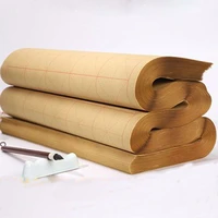 chinese calligraphy brush writing half raw ripe rice xuan paper with grids for students beginning calligraphy practice set