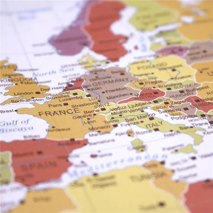 Карта мира морская карта океана Винтажный стиль постер Ретро картина бар паб