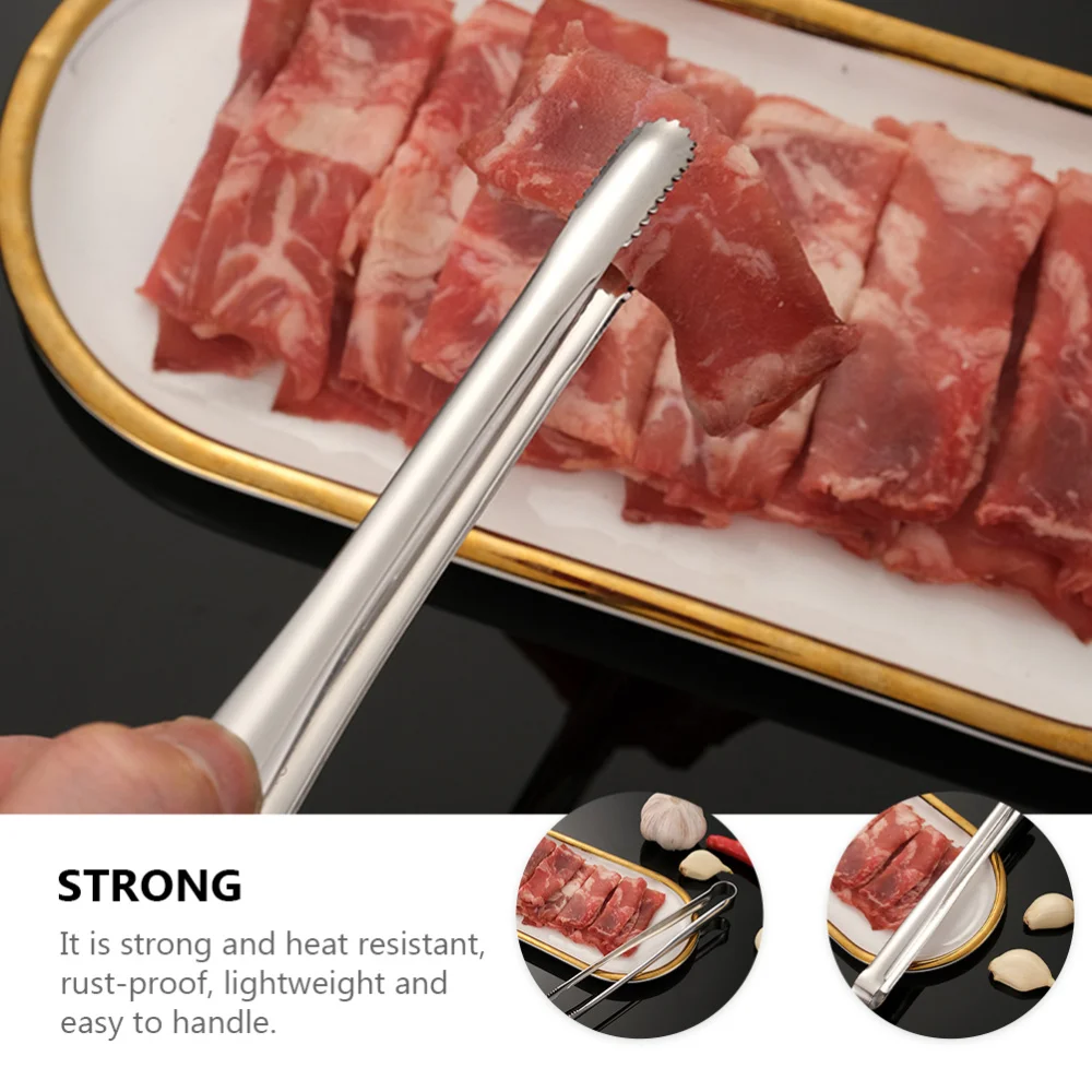 

2pcs BBQ Grilling Clip Meat Vegetable Clamp Cake Tongs Barbecue Clips Clamps