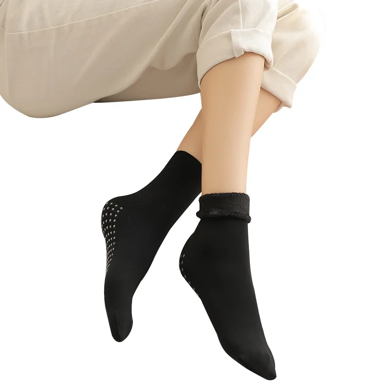 Новинка зимние утепленные женские носки Skarpetki Damskie Calcetines Mujer нескользящие чулочно