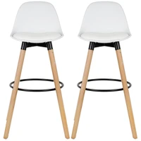 2pcsset bar chair lounge chairs white wooden beech wood legs bar stools chairs home office kitchen dining coffee chairs hwc