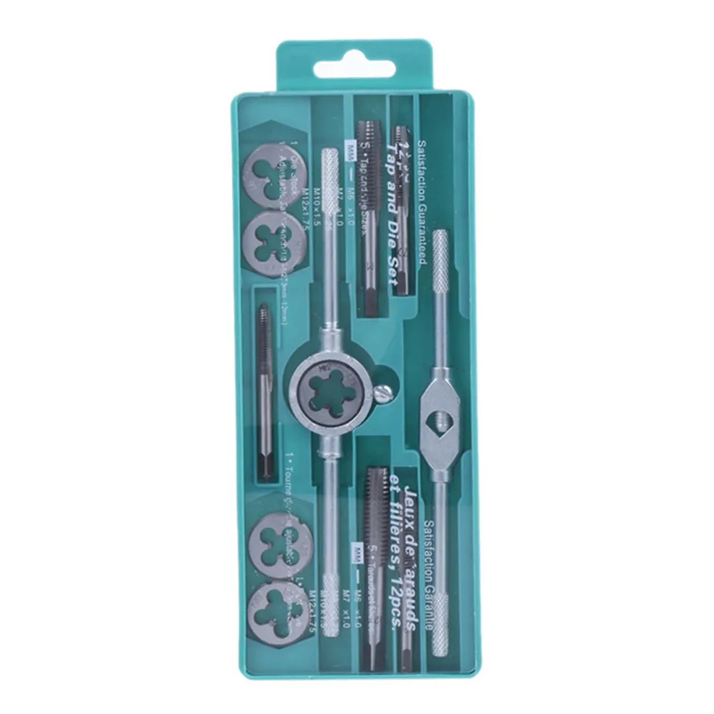 

M8x1.0 Metric Tap Die Set Screw Tool Tap&Die Set With Box 12pcs/set 250x100mm