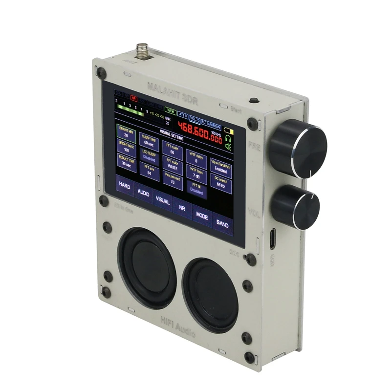 V1.10C 50Khz-2GHZ Malachite SDR Radio Malahit DSP Receiver AM/SSB/NFM/WFM+Speaker+Battery+Metal Case+Expansion Board | Электроника