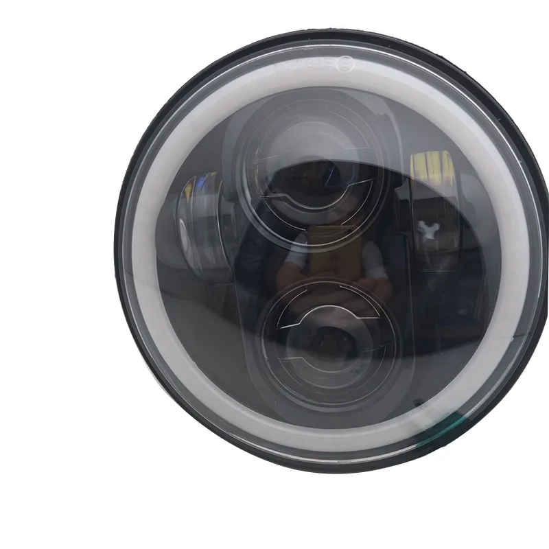 5,7" мотоцикл H4 Hi Lo луч 5 3/4" светодиодный фонарь с ангельскими глазами Halo Кольцо для Sportster Iron 883 1200 Dyna Street Bob