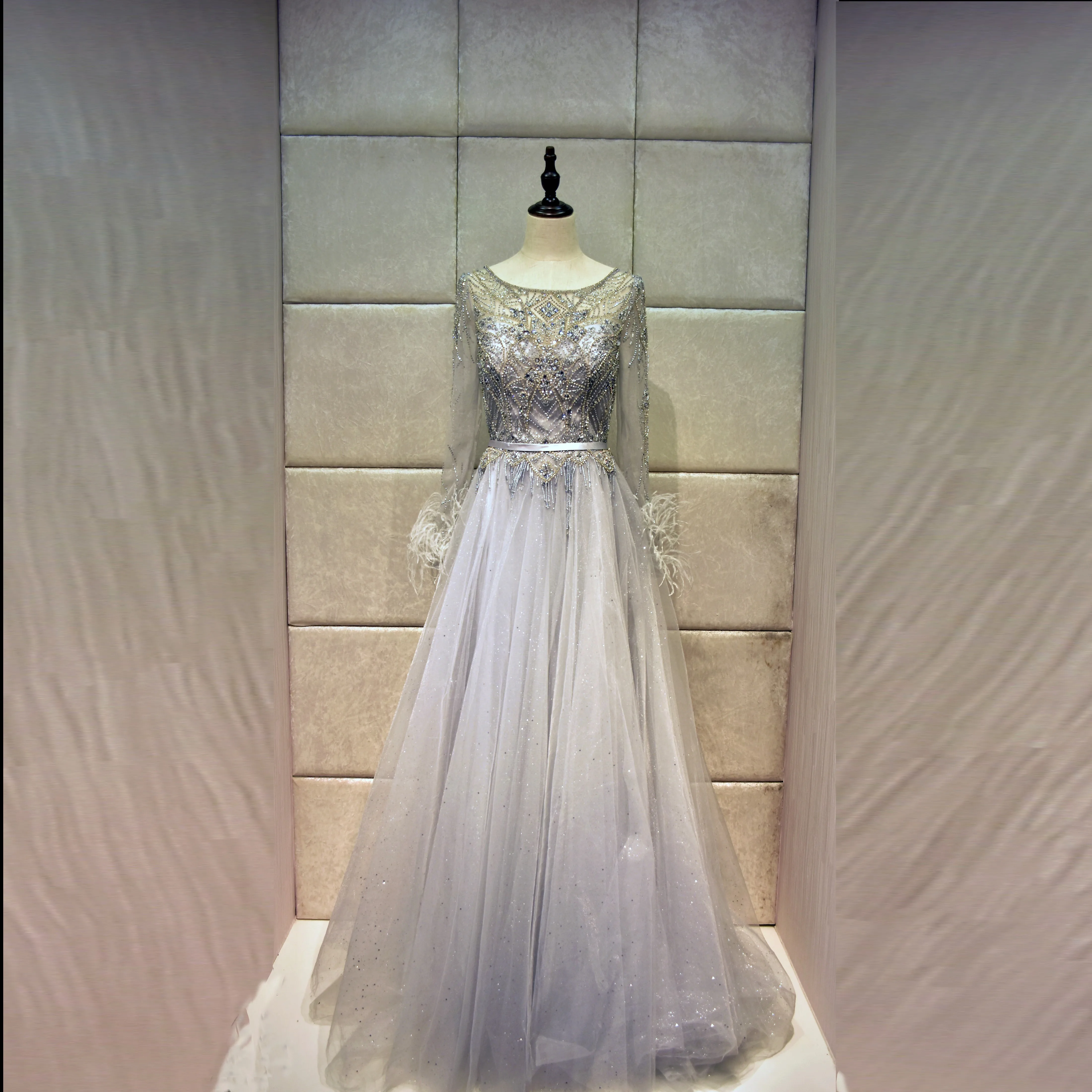 Роскошные особенности вечернее платье 2019new vestido de noiva abendkleider robe de soiree длинное платье