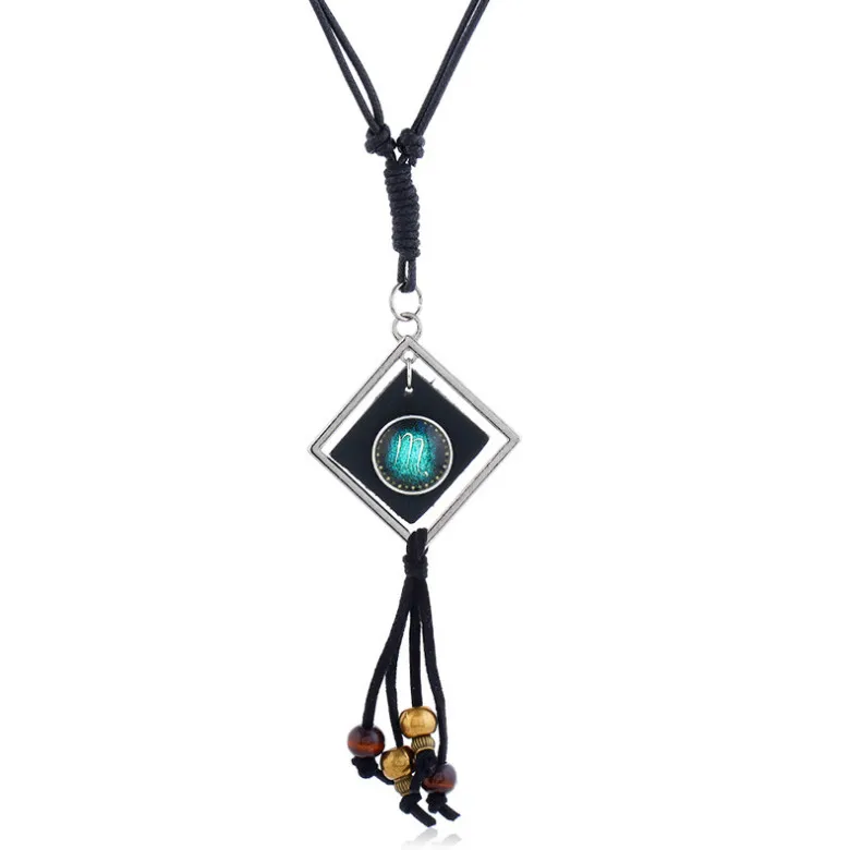 Модные знаков зодиака ожерелье скорпион Лев кулоны для тельцов Регулируемый