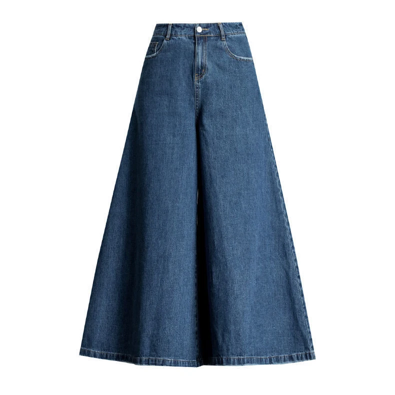 

high-waisted jeans women 2021 new wide-leg pants large size slim loose straight pants woman jeans Ankle-Length Pants