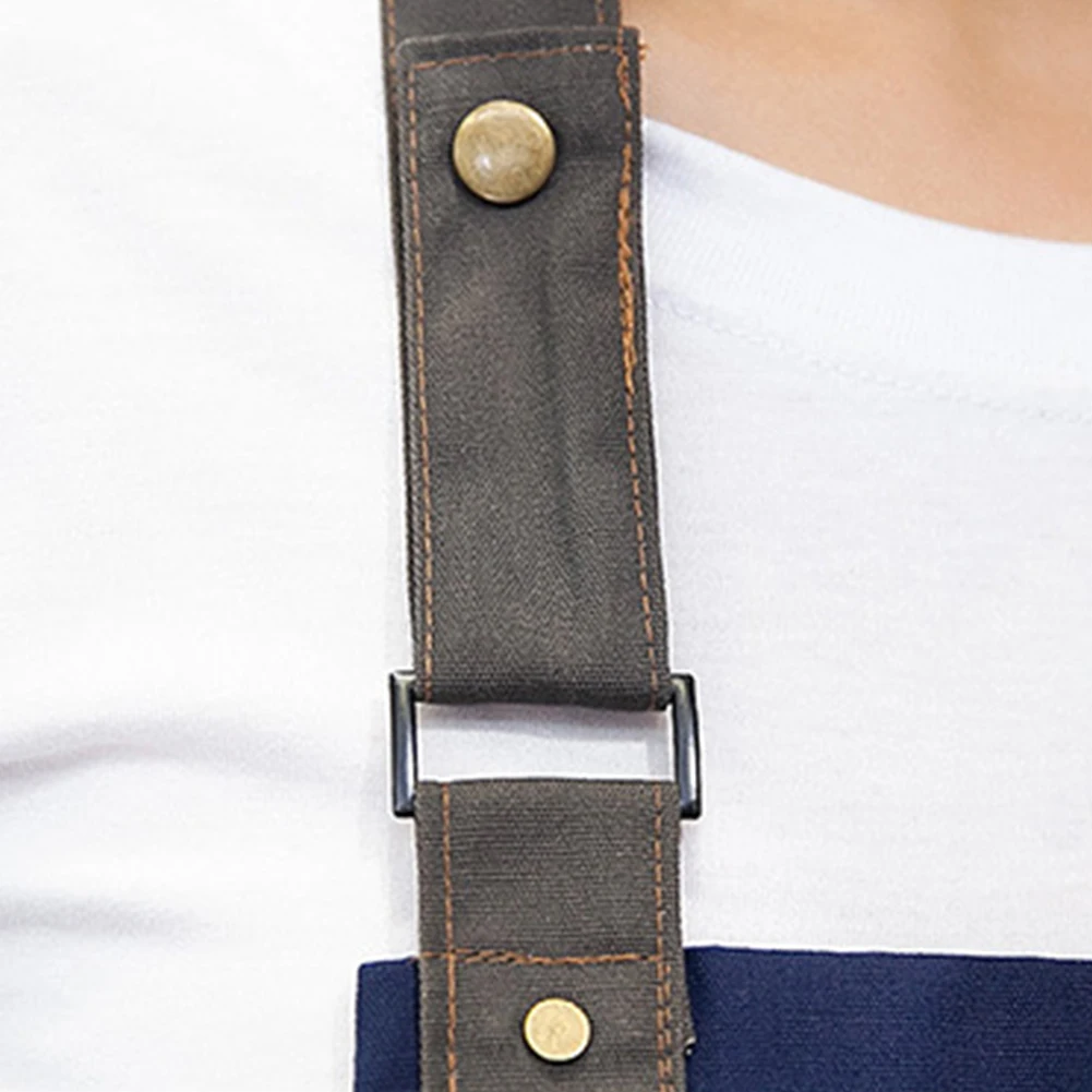 Новый Джинсовый фартук для женщин и мужчин с регулируемой кнопкой Карманный