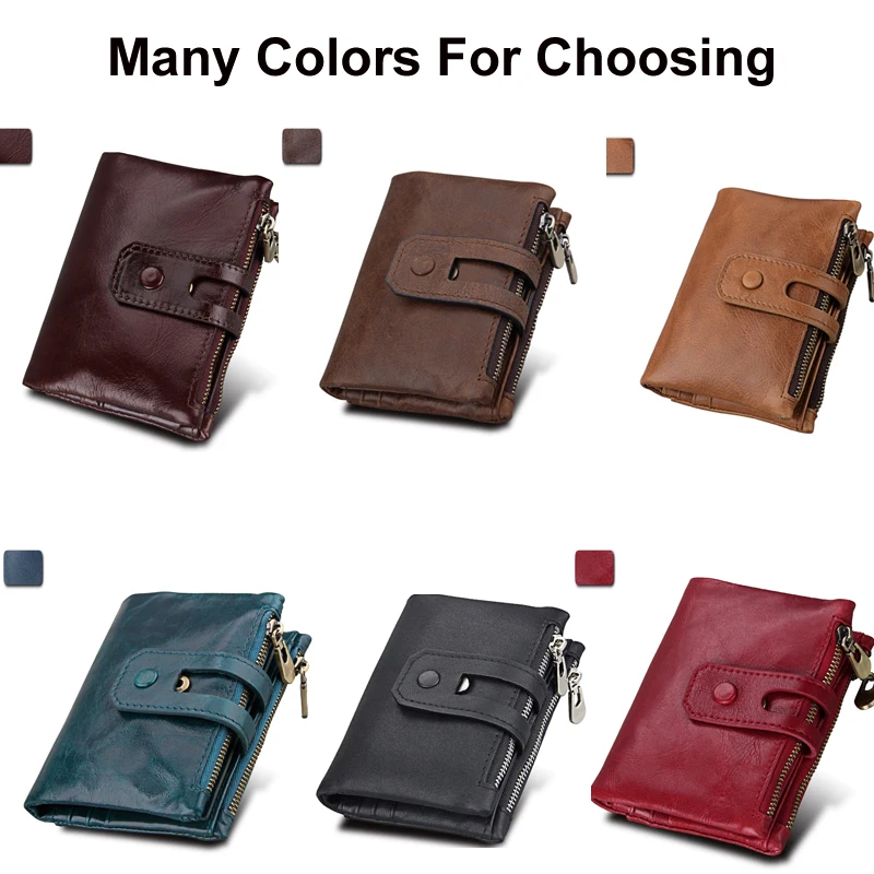 Женский короткий кошелек из 100% натуральной кожи мужской для мелочи Мужской