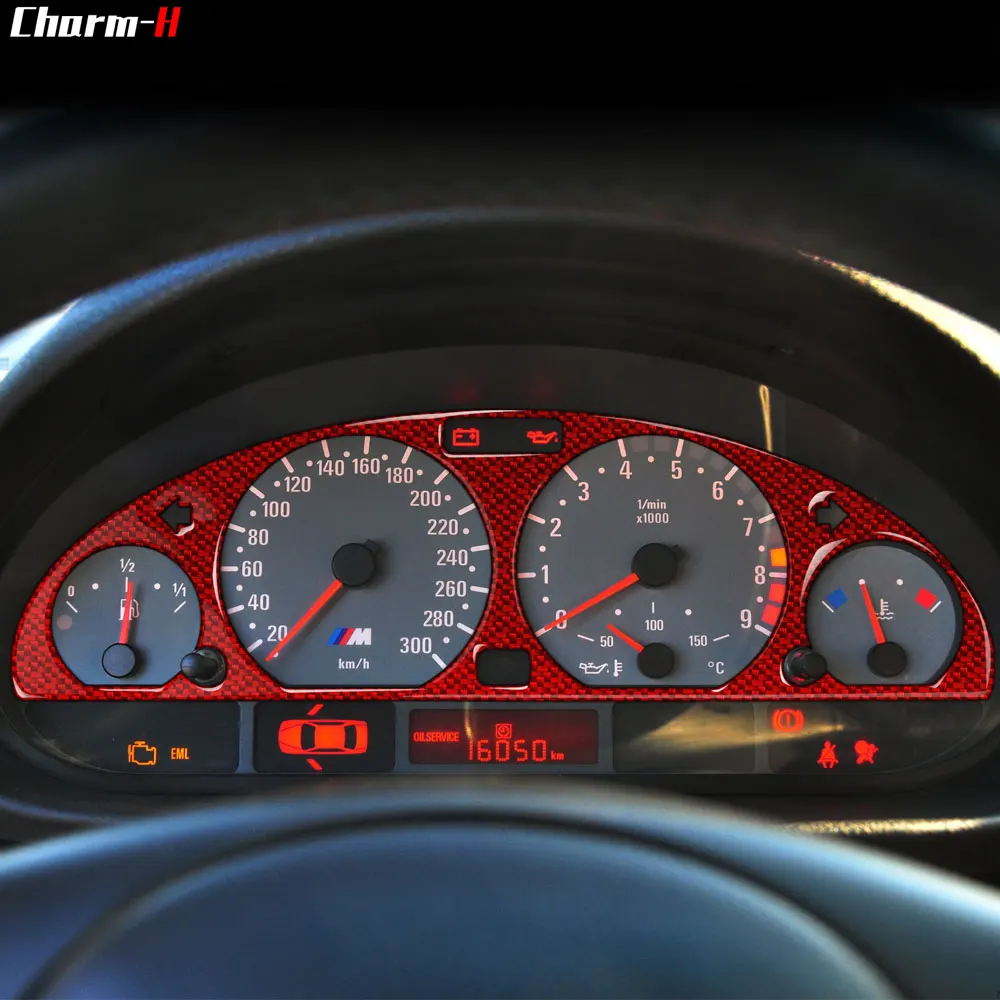 Углеродное волокно рулевое колесо логотип датчик накладка наклейка для BMW 3 серии