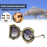 design summer sunglasses pearl frame womens eyeglasses vintage frame female clear lens optical eyewear uv400