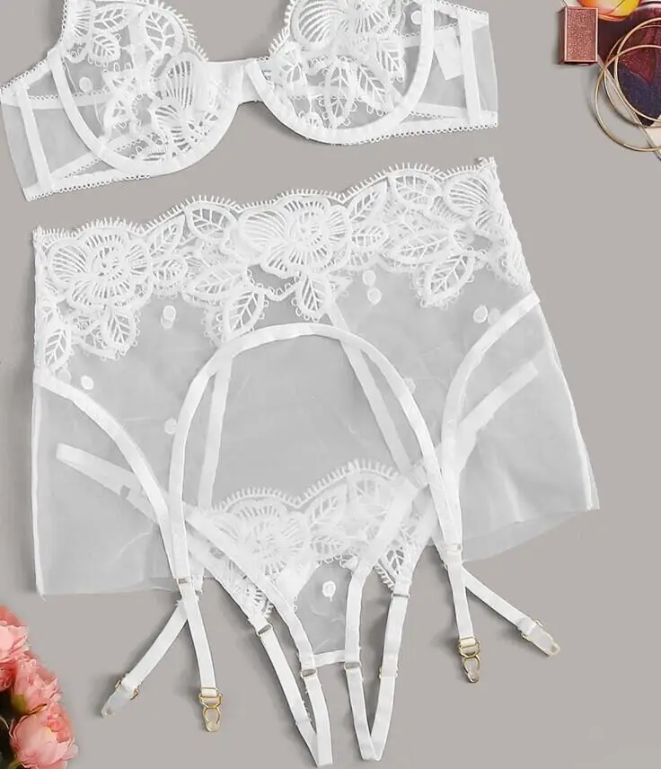 Сексуальное женское нижнее белье Babydoll цветочный кружевной бюстгальтер пуш-ап
