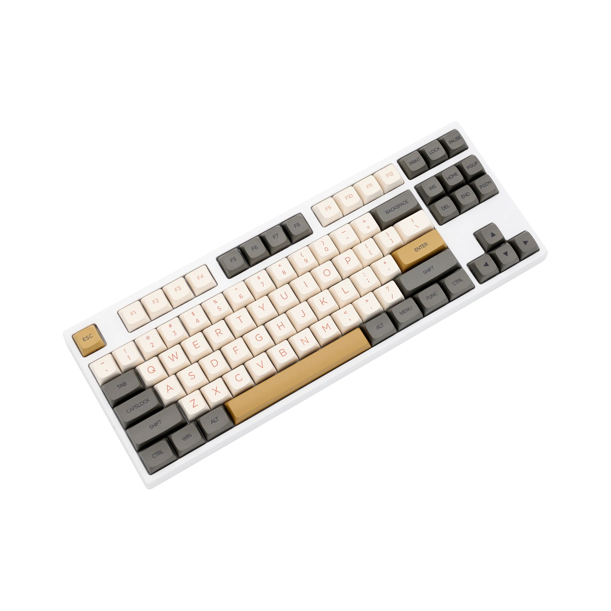 Набор клавиш XDA V2 для клавиатуры 87 tkl 104 ansi xd64 bm60 xd68 bm65 bm68 Japanese RU White Shimmer