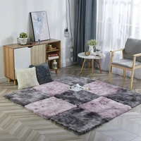 3030cm japanese water grass fluff plush splice carpet for living room baby magic jigsaw fluffy rug for children alfombra tapis