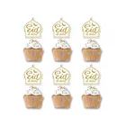 24 шт. цвета: золотистый, Топпинг для кексов для Ид аль-Адха баннер 