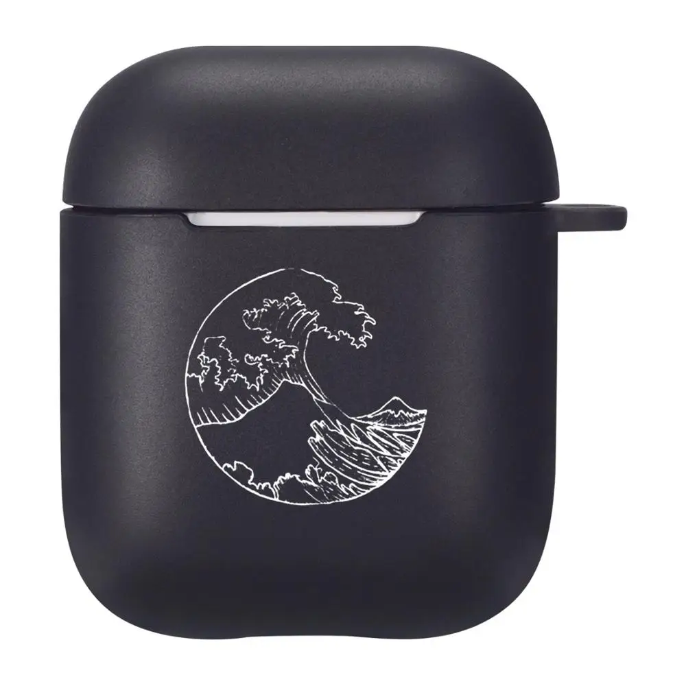 

Cute Sketch Painting For Air pods Earphone Case luxury Soft Silicone For Apple AirPods 2 1 Protective Accessories With Keychain