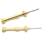 2 размера Вязание вышивка удар нити иглы пера с боковыми Швейные аксессуары DIY деревянная ручка инструмент для плетения 1 шт.