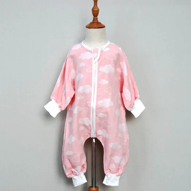 Спальный мешок из хлопка и Марли для младенцев Детский мягкий Пижамный