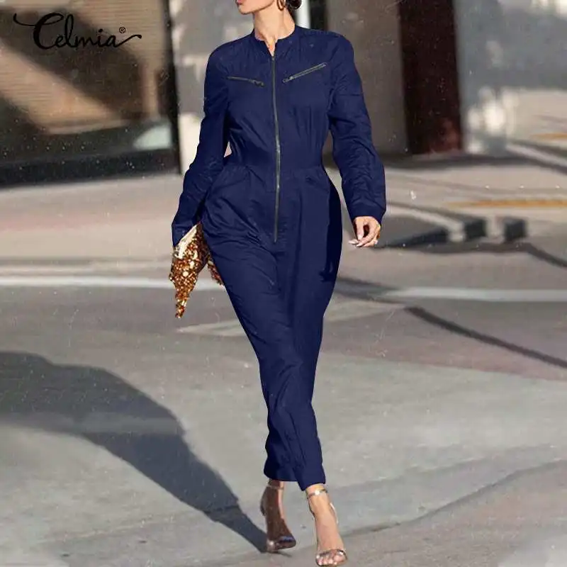 Элегантные Комбинезоны для женщин v-образным вырезом и завышенной талии 2021 Celmia